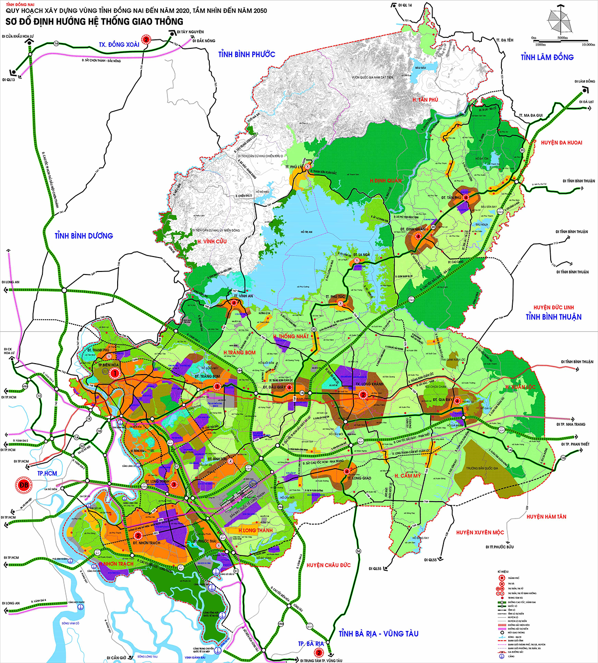 Bản đồ quy hoạch tỉnh Đồng Nai - Bản đồ giao thông tại tỉnh Đồng Nai
