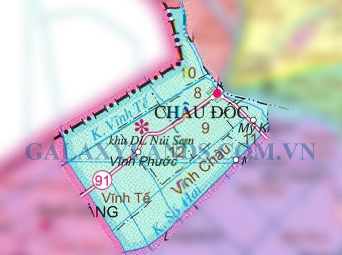 Bản đồ thành phố Châu Đốc tỉnh An Giang