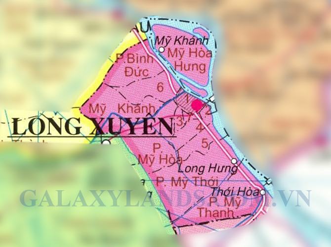 Bản đồ thành phố Long Xuyên tỉnh An Giang