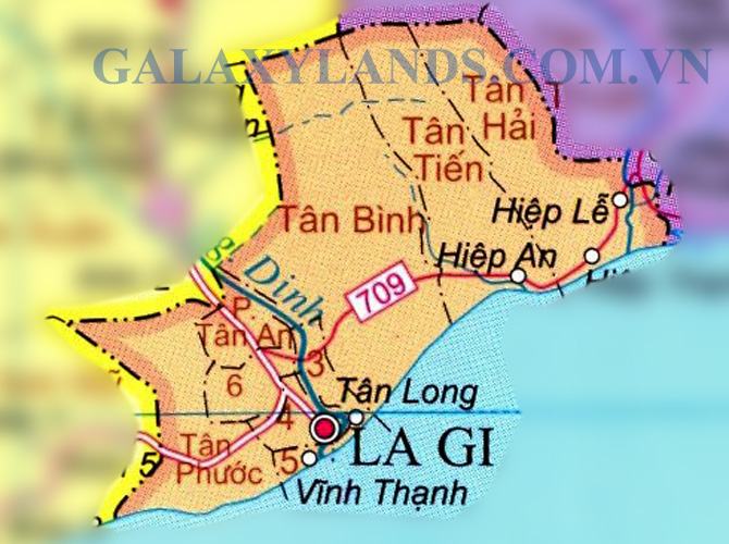 Bản đồ thị xã La Gi tỉnh Bình Thuận
