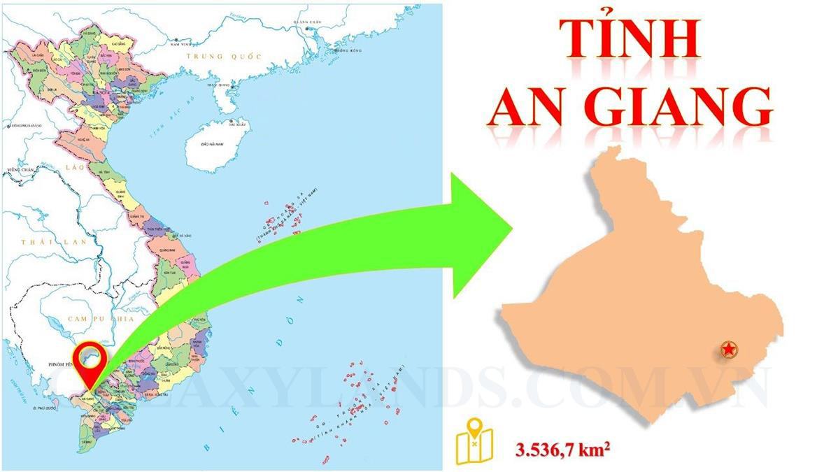 Bản đồ vị trí tỉnh An Giang trên bản đồ Việt Nam