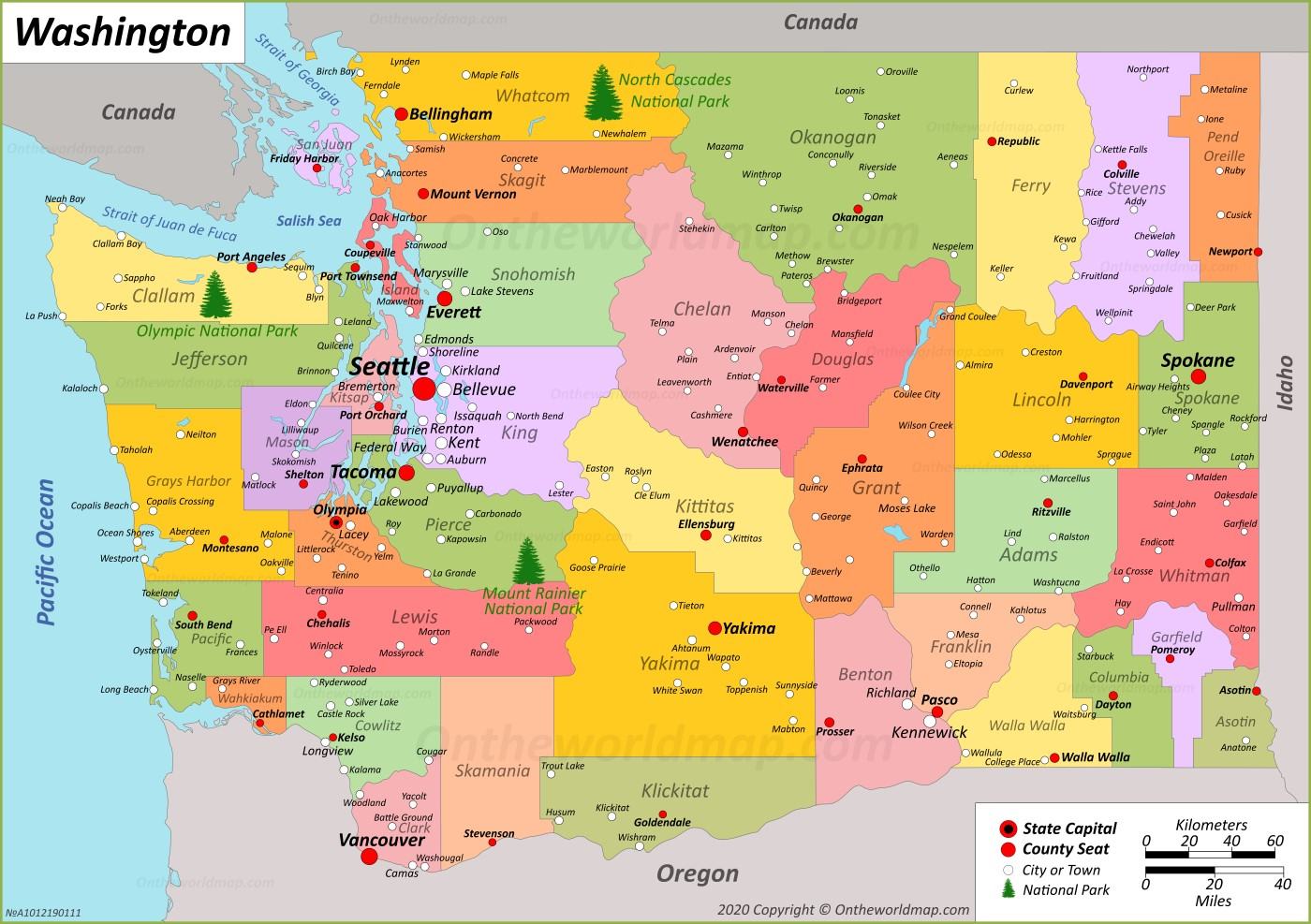 Bản đồ thủ đô Washington - Washington Map