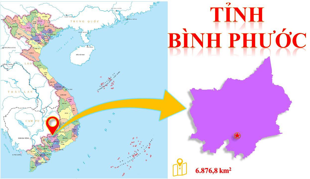 Bản đồ hành chính tỉnh Bình Phước & Bản đồ Quy Hoạch Bình Phước 