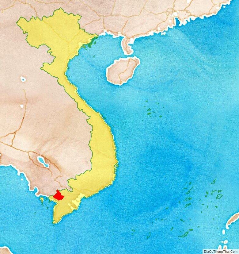 Vị trí tỉnh An Giang trên bản đồ Việt Nam