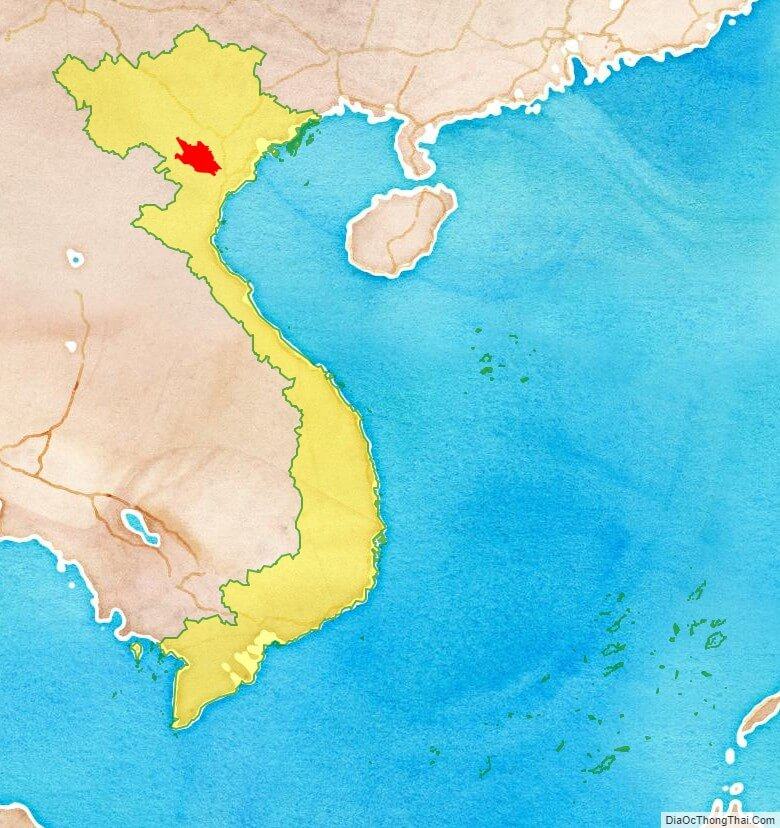 Tỉnh Hòa Bình vị trí trên bản đồ Việt Nam