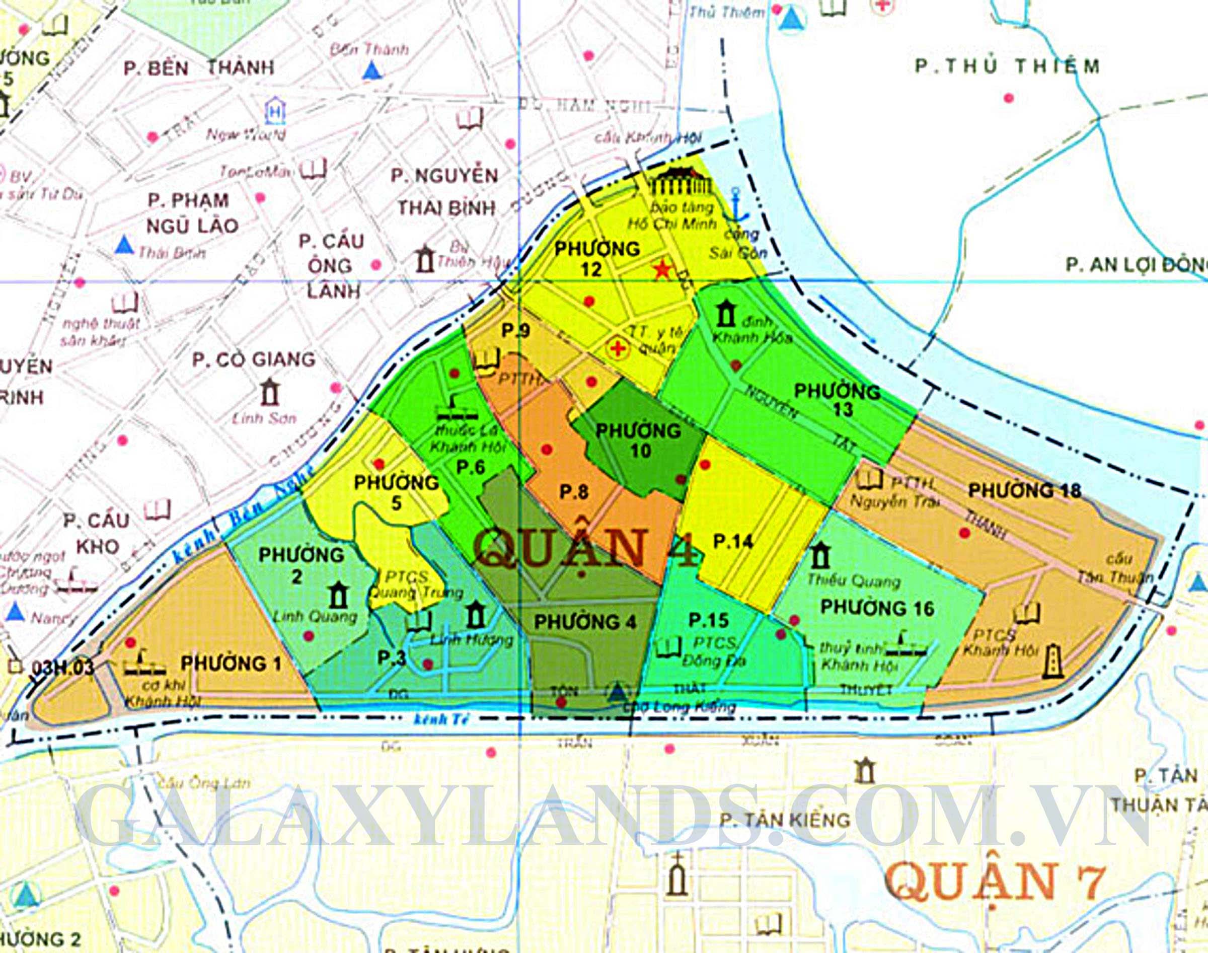 Bản đồ quận 4 thành phố Hồ Chí Minh ( TPHCM)