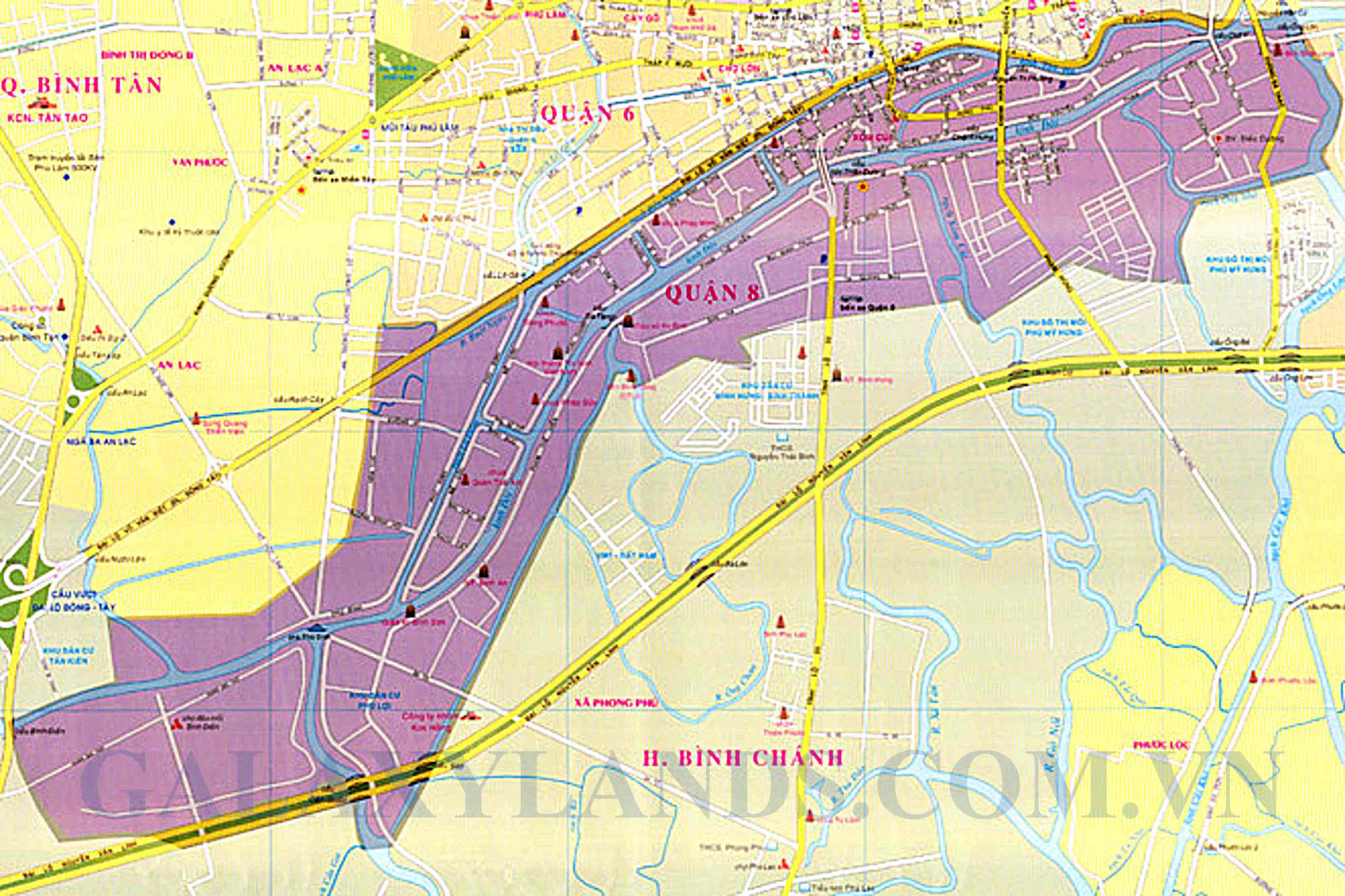 Bản đồ quận 8 thành phố Hồ Chí Minh - Bản đồ Sài Gòn
