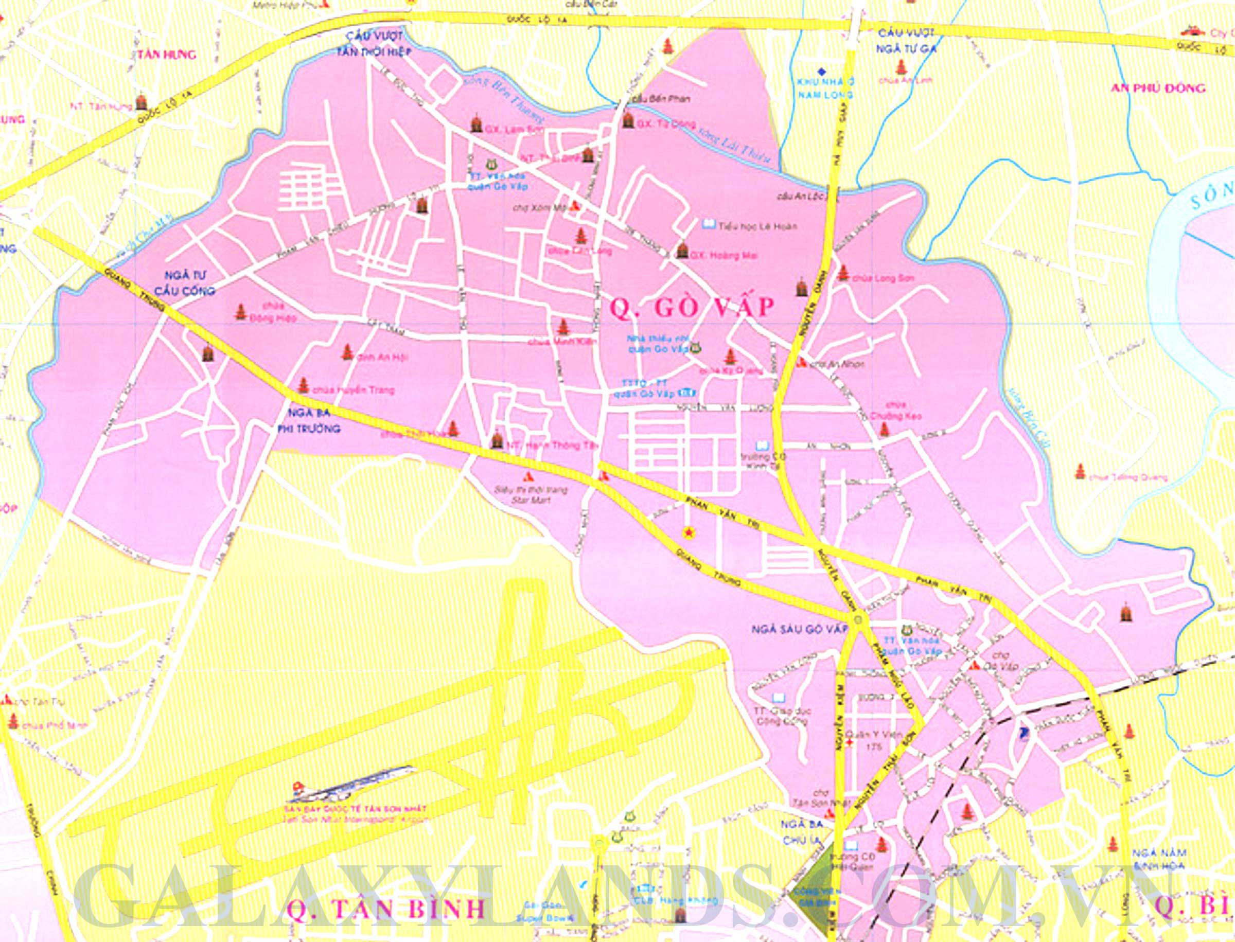Bản đồ quận Gò Vấp thành phố Hồ Chí Minh - Bản đồ quận Gò Vấp Sài Gòn