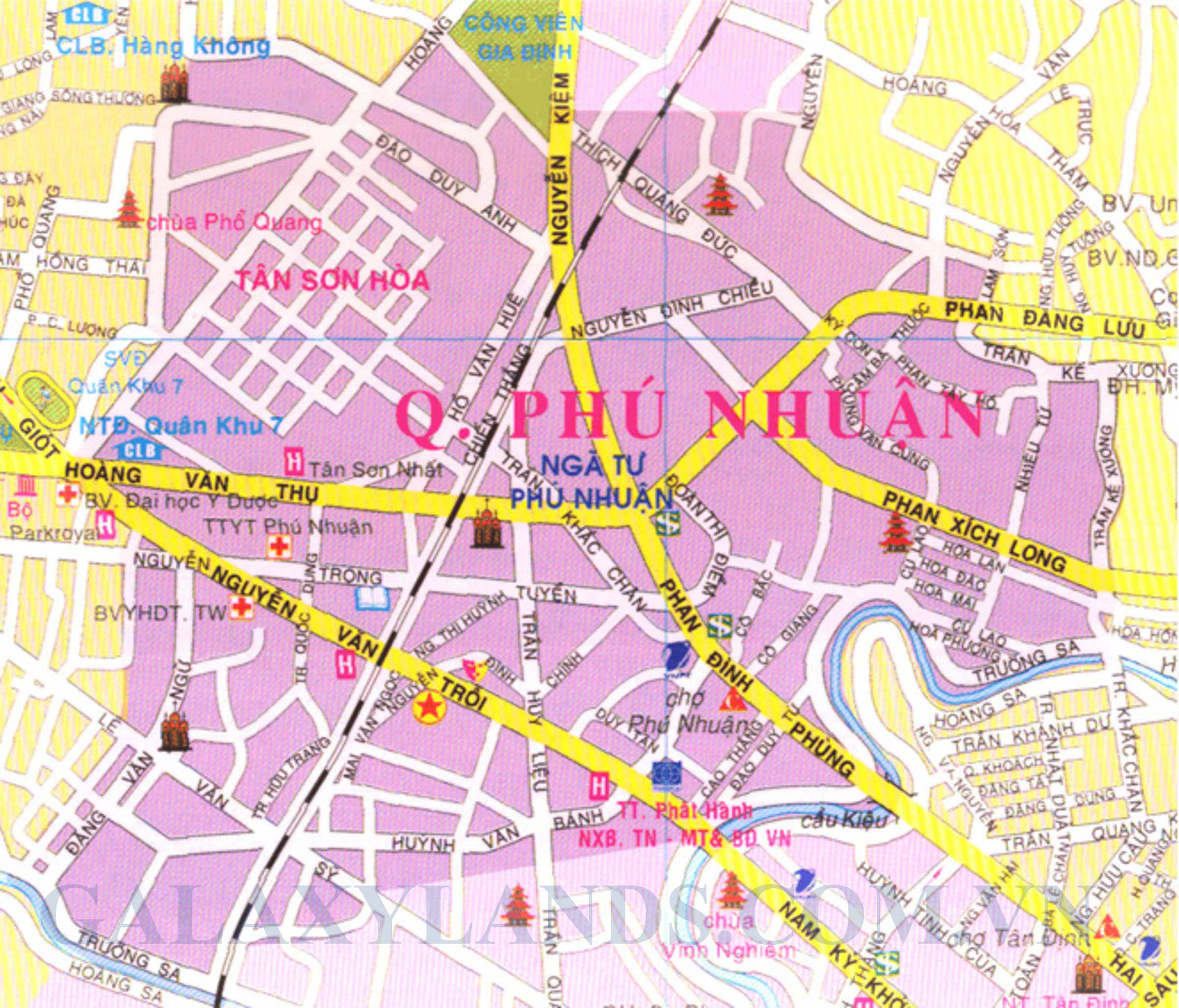 Bản đồ quận Phú Nhuận thành phố Hồ Chí Minh - Bản đồ quận Phú Nhuận Sài Gòn