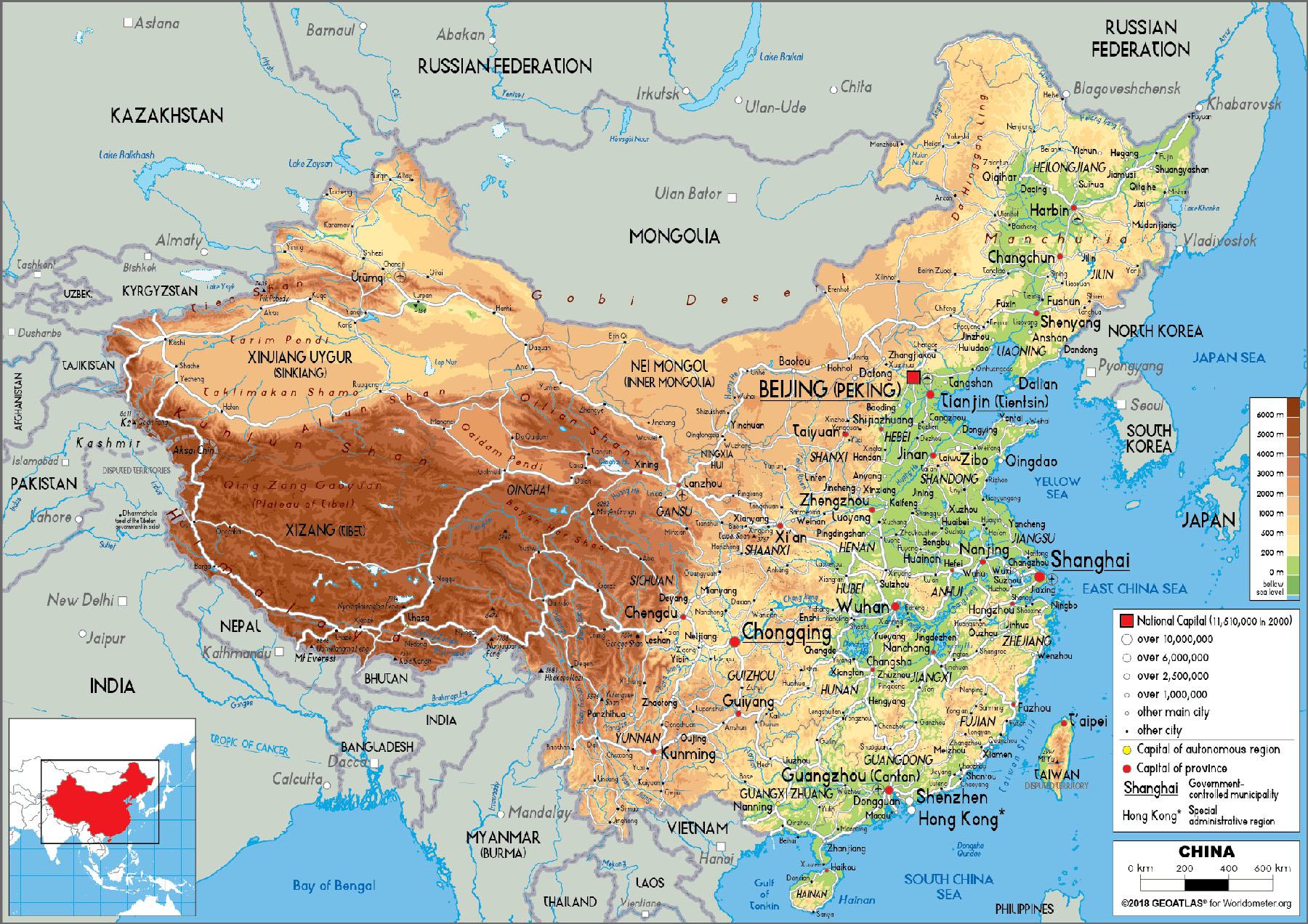 Bản đồ đất nước Trung Quốc