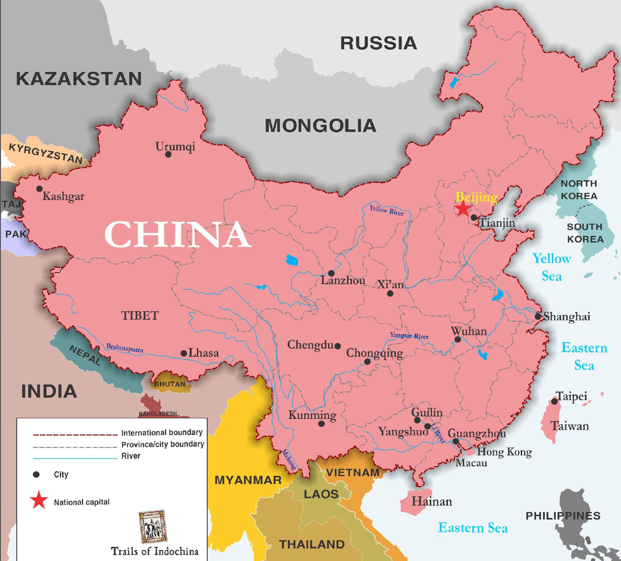 Bản đồ đất nước Trung Quốc