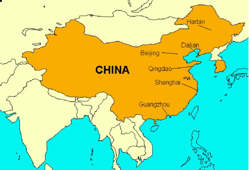 Bản đồ Trung Quốc khổ lớn phóng to