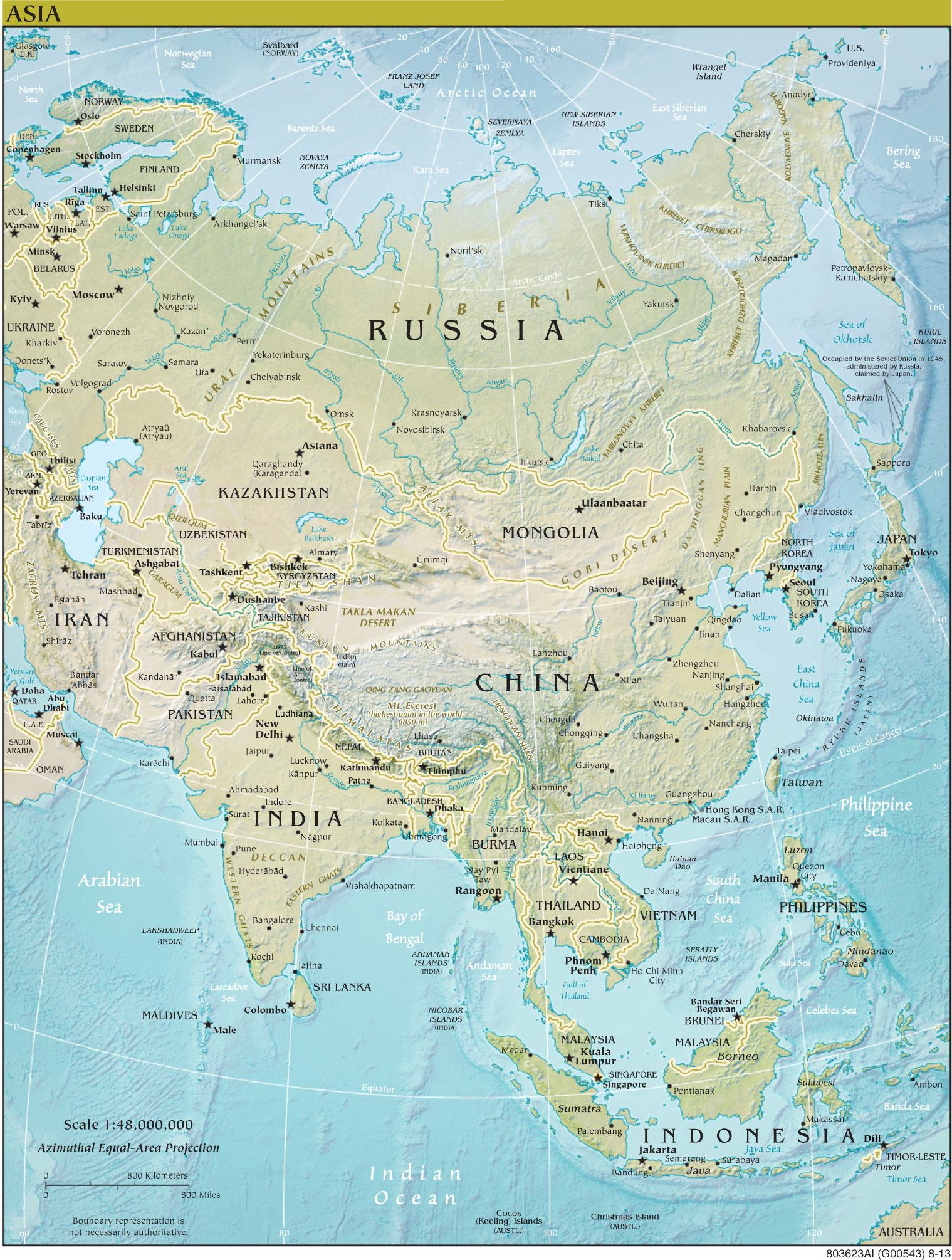 bản đồ châu á