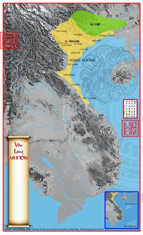 Bản đồ thời kỳ Văn Lang trước công nguyên