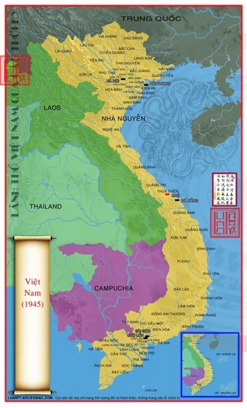 Bản đồ Việt Nam sau năm 1945